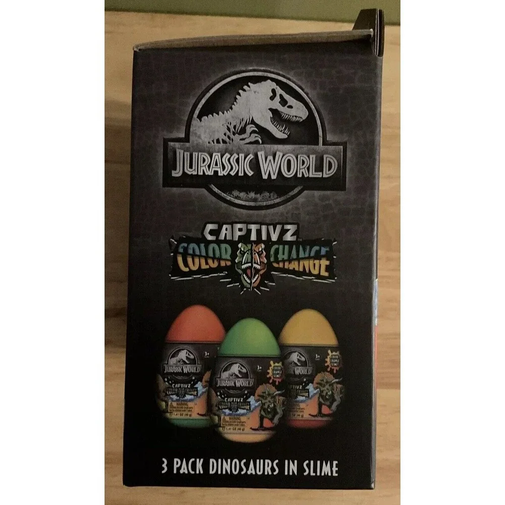 Jurassic World Captive Color Change 3‎ Pack Dinosaurs In Slime, Epic Evolution